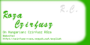 roza czirfusz business card