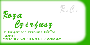 roza czirfusz business card